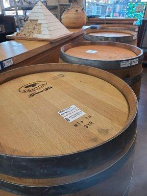 Wine barrels are here