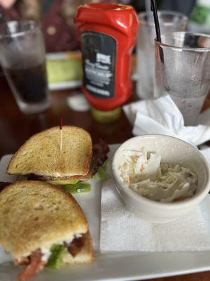 B.L.T.A. Sandwich with coleslaw