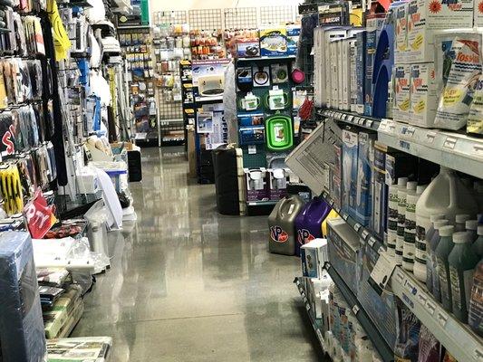 Fully Stocked sewer supplies Toilet paper, chemicals and fresh water supplies.