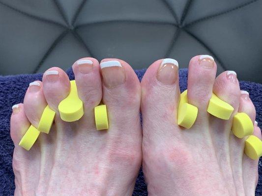 French Manicure on toes!