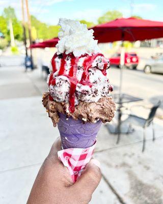 Dulcineia Brazilian Brigadeiro Chocolate Lavender Cone