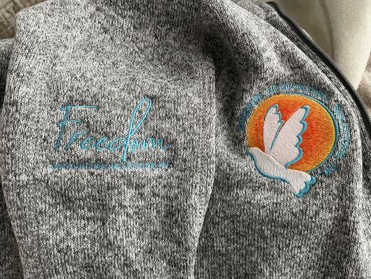 Embroidery done by Pacific Coast Graphix