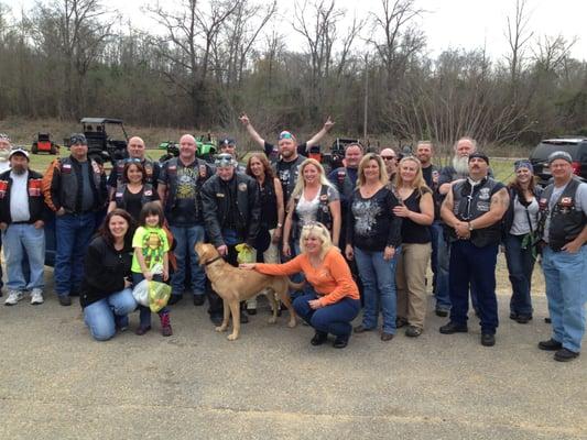 Prattville Powersports was a sponsor for the Humane Shelter drive for pets.  Blocker is front and center.