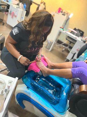 A variety of Relaxing Pedicures: Express, Deluxe, Jelly and so much more!