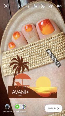 Sunset gel nails by phi , he does an amazing job everytime