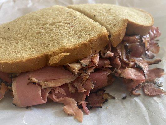 Our pastrami sandwich