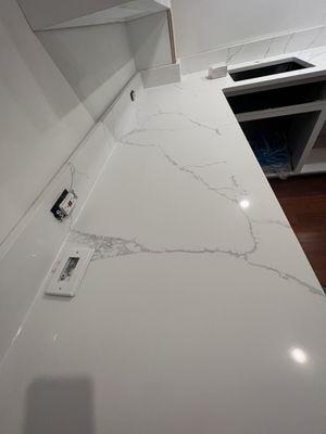 Quartz top plus backsplash