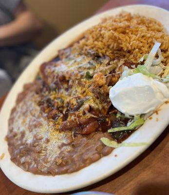 Shrimp enchiladas