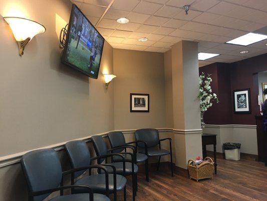 Entryway and tv