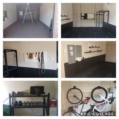 Garage to gym conversion