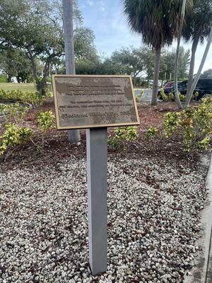 Memorial sign