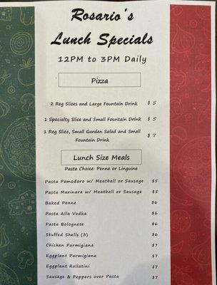 Lunch specials!