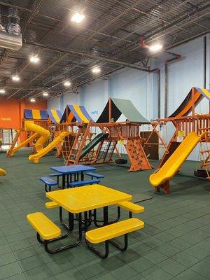 Full display showroom for you to climb, swing, and slide to see what model works best for your family.