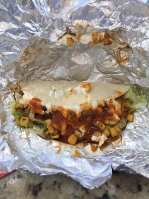 Veggie taco but the picture doesn't really do it justice