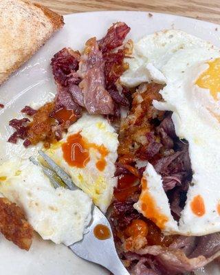 Corned Beef Hash Breakfast Plate