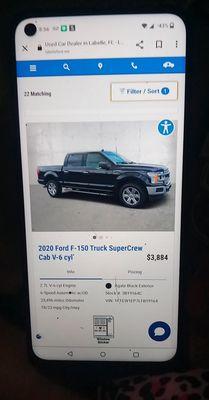 Dealership lies about pricing on vehicle