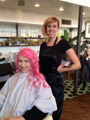 Adrianne gives good color!! Love his look for client, Keely. So so gorge! @iloveyoupink #ClientLove #ColorLove #PrettyinPink