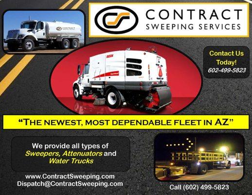 Construction street sweeping. All your dust and dirt control from one reliable company.