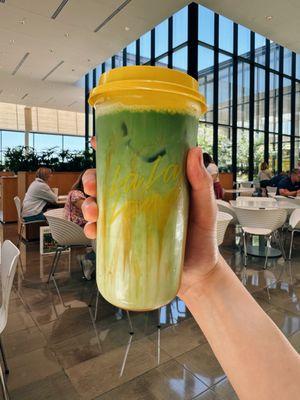 Upside Down Matcha Latte