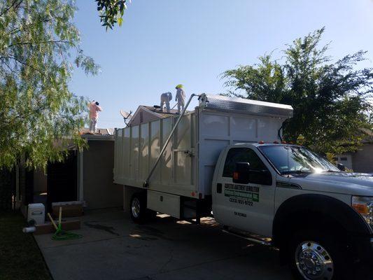 Transite roofing removal.