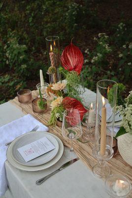 tablescape flowers