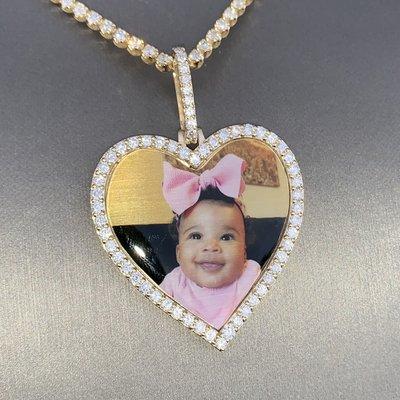 Custom Diamond Photo Pendants Available