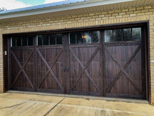 16x7 Shoreline Walnut wiyh Madison Windows and Seeded Glass