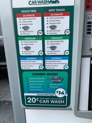 Save on gas with a car wash.