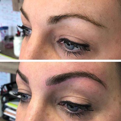 Loving this microblading before and after!