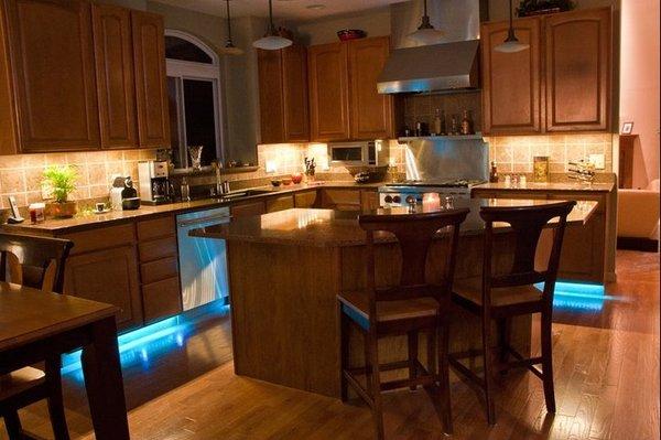 Light up your kitchen for lighting expressions and helpful for night vision in the kitchen and surrounding area.