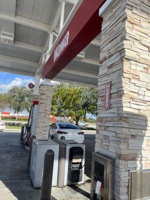 Under the gas pump Bay