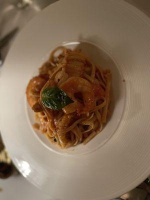 This was pasta with shrimp and lobster -- it was Devine.  The sauce was slightly spicy and it had great flavor