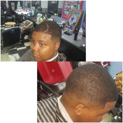 Mid Bald Fade /w part design