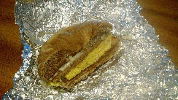 Sausage egg and cheese in marble .....yaasss