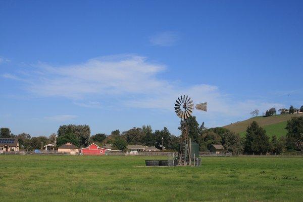 View from parking lot/front of church