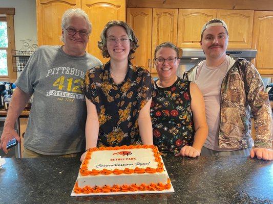 Grad cake and smiles