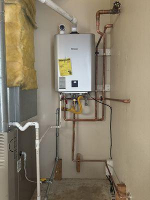 Rinnai Tankless Water Heater install in Danville,CA