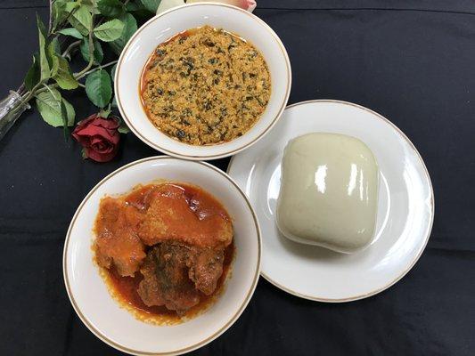 Pounded Yam & Egusi Soup