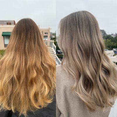 Brassy color correction