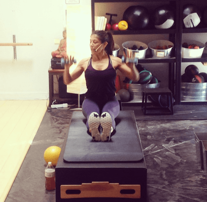 Kathy Teaching a Pilates/Fusion spin class