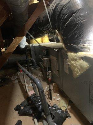 This furnace was impractical to work on thanks to whole home vacuum installer