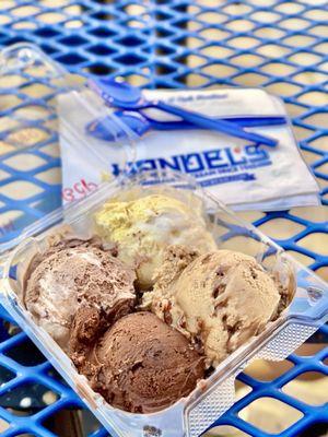 Banana Cream Pie Heavenly Hash (Rocky Road but chocolate covered peanuts, Mocha Almond Fudge Ripple Midnight Madness