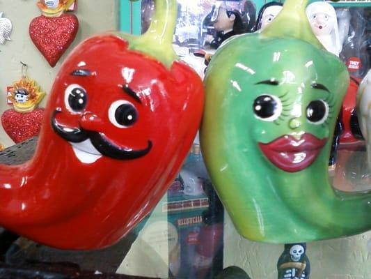 Jalapeno salt and pepper shakers