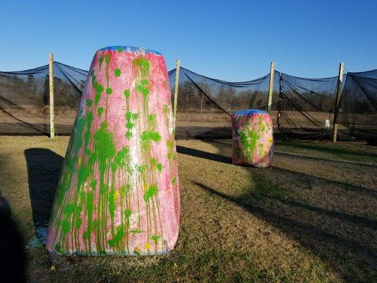 Our tournament field after a day of paintball!