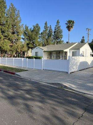 4ft privacy with electric rolling gate.