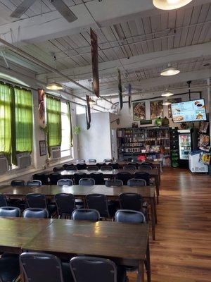 Spacious seating for board and card gaming with an in-store cafe!