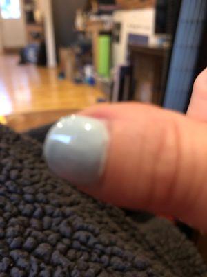 An example of my streaky nail