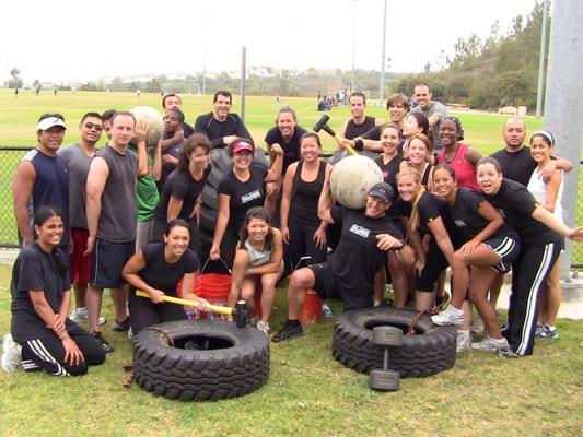 Hard Day's work with some tires, stones, sledge hammers and buckets