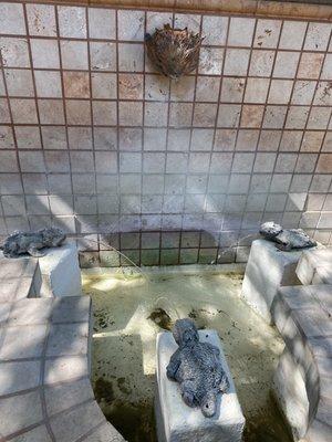 Absolutely stunning fountain near the eateries patio.