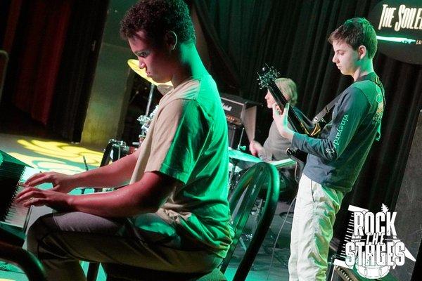 Students get to play together!
 
 https://rockthestagesmusicschool.com/